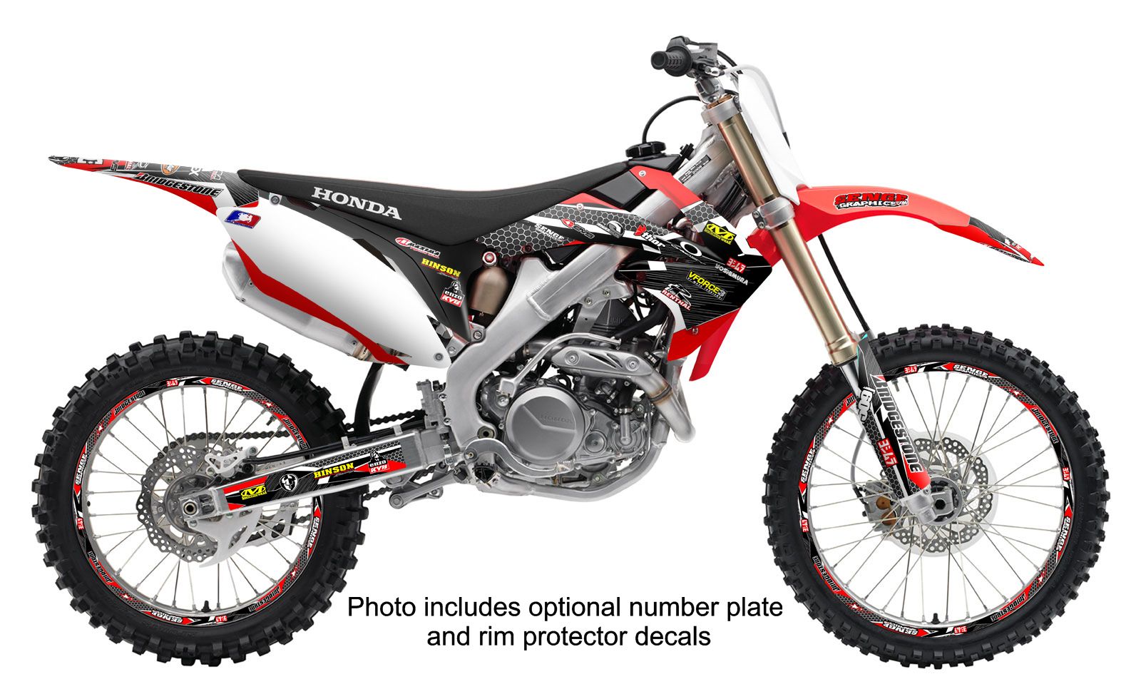 2004 2005 CRF 250R GRAPHICS KIT CRF250R 250 R DECO STICKER DECALS 4